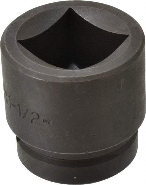 Proto - 1" Drive 1-1/2" Impact Socket - 4 Points, 2-1/2" OAL - Americas Industrial Supply