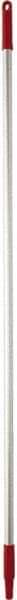 Vikan - 59 x 1" Aluminum Squeegee Handle - European Threaded Connection, Red - Americas Industrial Supply
