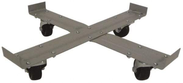 PRO-SOURCE - 1,000 Lb Load Capacity, 55 Gal Drum Dolly - 4" High, 4 Wheels - Americas Industrial Supply