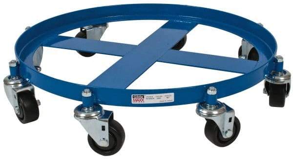 PRO-SOURCE - 2,000 Lb Load Capacity, 55 Gal Drum Dolly - 4" High, 8 Wheels - Americas Industrial Supply