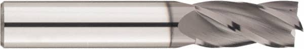 SGS - 1/2", 1" LOC, 1/2" Shank Diam, 3" OAL, 4 Flute, Solid Carbide Square End Mill - Single End, AlTiN Finish, Spiral Flute, 30° Helix, Centercutting, Right Hand Cut, Right Hand Flute, Series 1 - Americas Industrial Supply