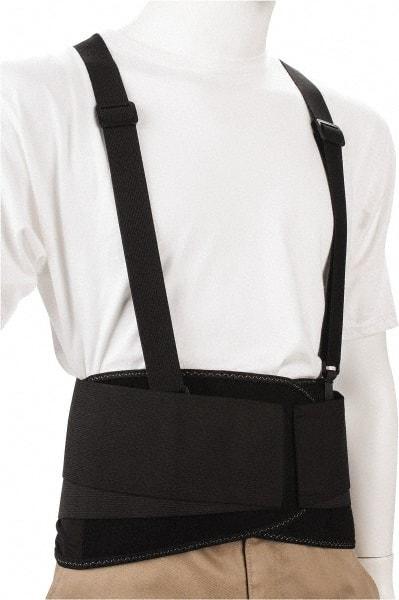 Ergodyne - Size 3XL, Hook & Loop, Spandex Belt with Adjustable Shoulder Straps - 46 to 52" Waist, 8" Wide, Detachable Strap, Black - Americas Industrial Supply