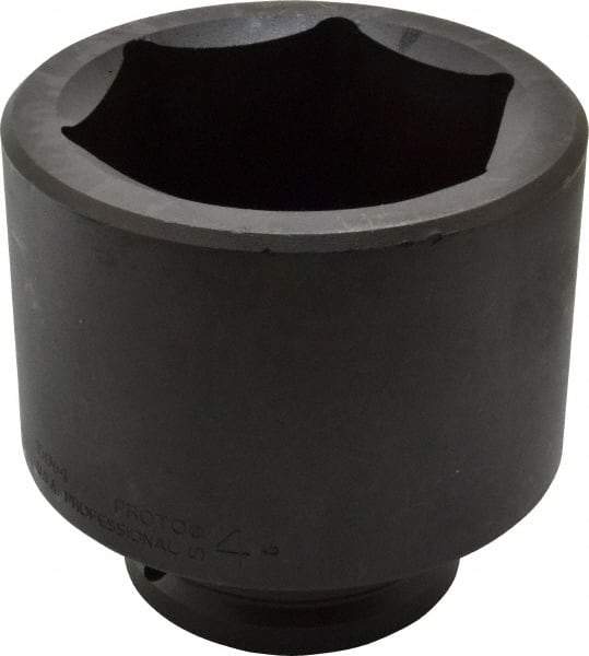 Proto - 1-1/2" Drive 4" Standard Impact Socket - 6 Points, 5-1/2" OAL - Americas Industrial Supply