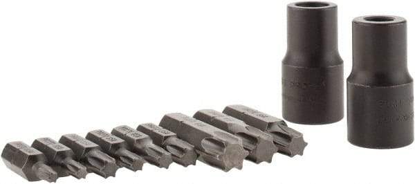 Proto - 11 Piece, 3/8" Drive Screwdriver Bit Set - T10 to T50 Torx - Americas Industrial Supply