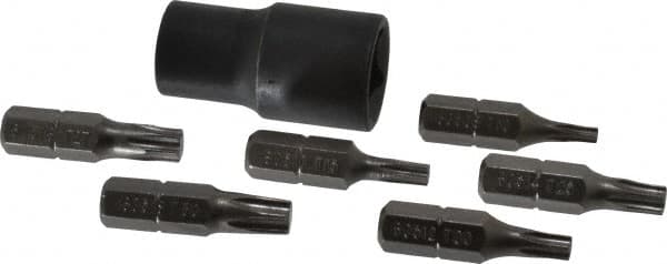 Proto - 7 Piece, 3/8" Drive Screwdriver Bit Set - T10 to T30 Torx - Americas Industrial Supply