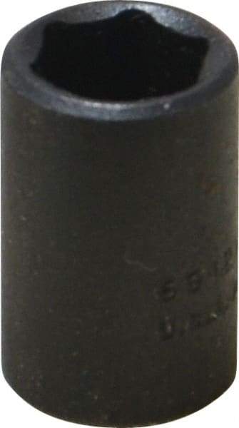 Proto - 1/4" Drive 3/8" Standard Impact Socket - 6 Points, 7/8" OAL - Americas Industrial Supply