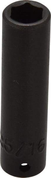 Proto - 1/4" Drive 5/16" Deep Impact Socket - 6 Points, 2" OAL - Americas Industrial Supply