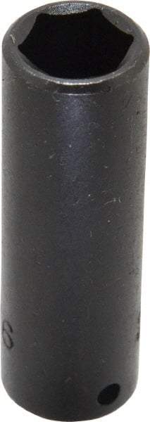 Proto - 1/4" Drive 7/16" Deep Impact Socket - 6 Points, 2" OAL - Americas Industrial Supply
