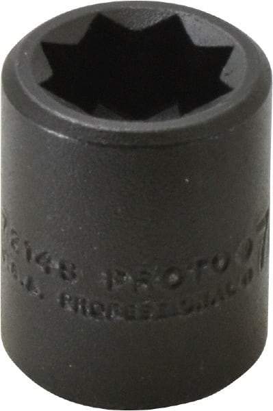 Proto - 3/8" Drive 7/16" Standard Impact Socket - 8 Points, 1" OAL - Americas Industrial Supply