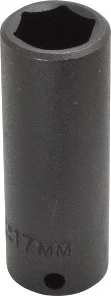 Proto - 3/8" Drive 17mm Deep Impact Socket - 6 Points, 2-47/64" OAL - Americas Industrial Supply