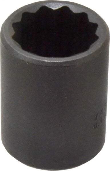 Proto - 1/2" Drive 15/16" Standard Impact Socket - 12 Points, 1-3/4" OAL - Americas Industrial Supply