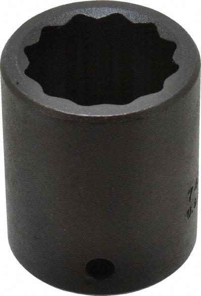 Proto - 1/2" Drive 1" Standard Impact Socket - 12 Points, 1-3/4" OAL - Americas Industrial Supply