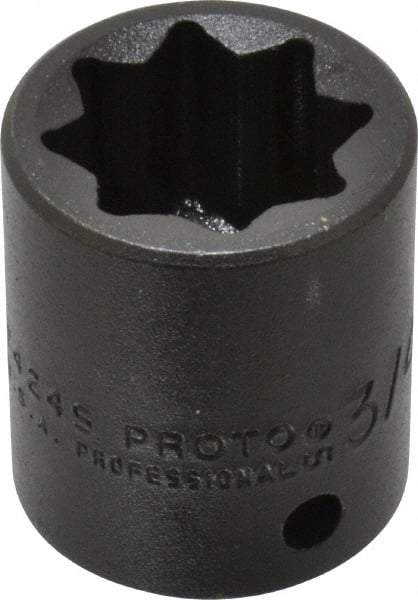 Proto - 1/2" Drive 3/4" Standard Impact Socket - 8 Points, 1-1/2" OAL - Americas Industrial Supply