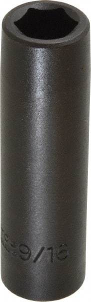 Proto - 1/2" Drive 9/16" Deep Impact Socket - 6 Points, 3-1/4" OAL - Americas Industrial Supply