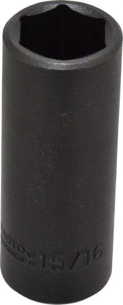 Proto - 1/2" Drive 15/16" Deep Impact Socket - 6 Points, 3-1/2" OAL - Americas Industrial Supply