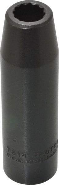 Proto - 1/2" Drive 7/16" Deep Impact Socket - 12 Points, 3-1/4" OAL - Americas Industrial Supply