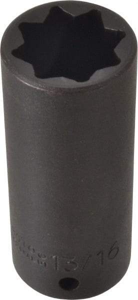 Proto - 1/2" Drive 13/16" Deep Impact Socket - 8 Points, 3-1/4" OAL - Americas Industrial Supply