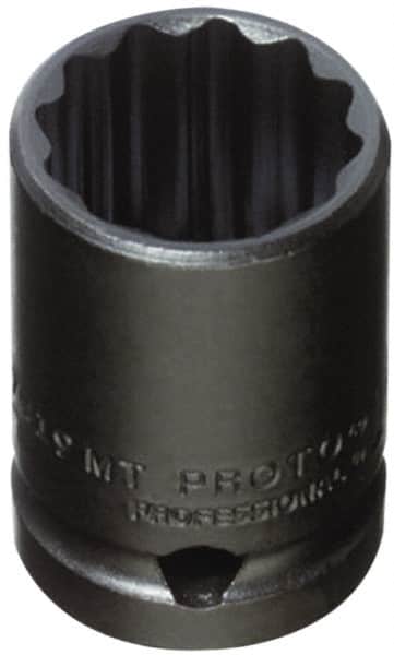 Proto - 1/2" Drive 14mm Standard Impact Socket - 12 Points, 1-1/2" OAL - Americas Industrial Supply