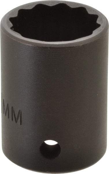 Proto - 1/2" Drive 21mm Standard Impact Socket - 12 Points, 1-1/2" OAL - Americas Industrial Supply