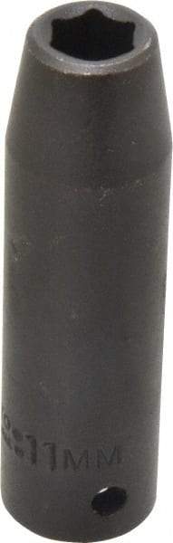 Proto - 1/2" Drive 11mm Deep Impact Socket - 6 Points, 3-1/4" OAL - Americas Industrial Supply