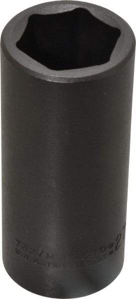 Proto - 1/2" Drive 27mm Deep Impact Socket - 6 Points, 3-1/2" OAL - Americas Industrial Supply