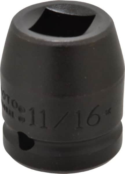 Proto - 3/4" Drive 11/16" Standard Impact Socket - 4 Points, 1-7/8" OAL - Americas Industrial Supply