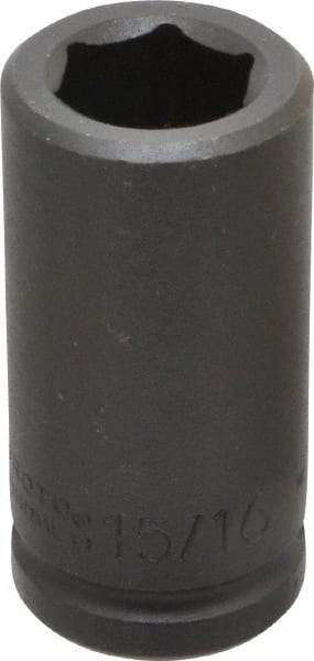 Proto - 3/4" Drive 15/16" Deep Impact Socket - 6 Points, 3-1/4" OAL - Americas Industrial Supply