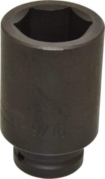 Proto - 3/4" Drive 1-9/16" Deep Impact Socket - 6 Points, 3-13/16" OAL - Americas Industrial Supply