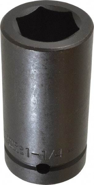 Proto - 1" Drive 1-1/4" Deep Impact Socket - 6 Points, 3-3/4" OAL - Americas Industrial Supply