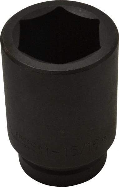 Proto - 1" Drive 1-15/16" Deep Impact Socket - 6 Points, 4-1/4" OAL - Americas Industrial Supply
