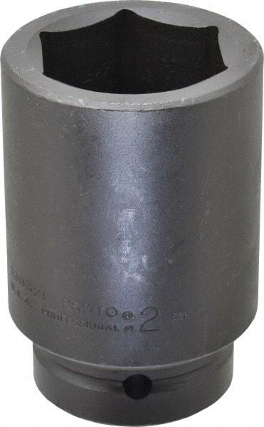 Proto - 1" Drive 2" Deep Impact Socket - 6 Points, 4-1/4" OAL - Americas Industrial Supply