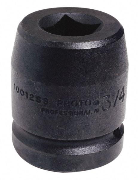 Proto - 1" Drive 80mm Impact Socket - 6 Points, 4" OAL - Americas Industrial Supply