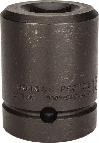 Proto - 1" Drive 13/16" Standard Impact Socket - 4 Points, 2-1/2" OAL - Americas Industrial Supply