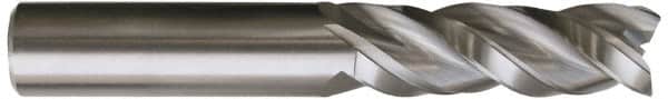Kennametal - 3/4" Diam, 1-1/2" LOC, 3 Flute Solid Carbide Roughing & Finishing Square End Mill - Uncoated, 4" OAL, 3/4" Shank Diam, Straight Shank, 38° Helix, Centercutting, Regular Length - Americas Industrial Supply