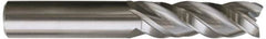 Kennametal - 3/4" Diam, 1-1/2" LOC, 3 Flute Solid Carbide Roughing & Finishing Square End Mill - Uncoated, 4" OAL, 3/4" Shank Diam, Straight Shank, 38° Helix, Centercutting, Regular Length - Americas Industrial Supply