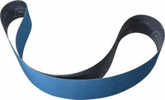 Norton - 2" Wide x 48" OAL, 80 Grit, Zirconia Alumina Abrasive Belt - Zirconia Alumina, Medium, Coated, Y Weighted Cloth Backing, Dry, Series R821 - Americas Industrial Supply