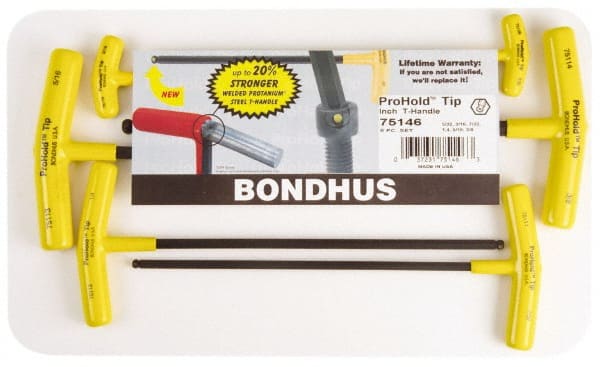 Bondhus - 6 Piece T-Handle Hex Key Set - Americas Industrial Supply