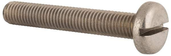 Value Collection - M10x1.50 Metric Coarse, 65mm Length Under Head Slotted Drive Machine Screw - Pan Head, Grade 18-8 & A2 Stainless Steel, Uncoated, Without Washer - Americas Industrial Supply