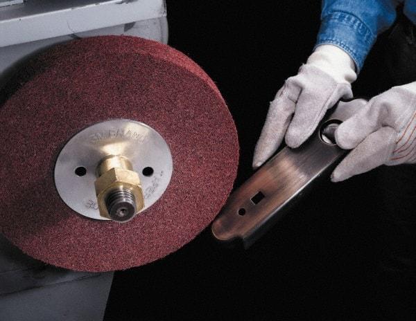3M - 12" Diam, 4" Face Width, 5" Center Hole, Medium Grade, Aluminum Oxide Deburring Wheel - Convolute, Medium Density 5 Grade, 3,000 RPM - Americas Industrial Supply