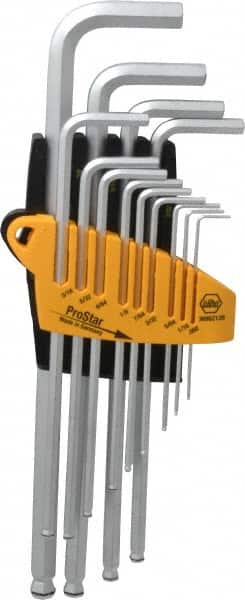 Wiha - 13 Piece L Key Standard Hex Key Set - Hex Range from 0.05 to 3/8" - Americas Industrial Supply