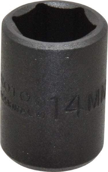 Proto - 3/8" Drive 14mm Standard Impact Socket - 6 Points, 1-3/32" OAL - Americas Industrial Supply