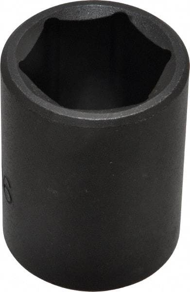 Proto - 1/2" Drive 15/16" Standard Impact Socket - 6 Points, 1-3/4" OAL - Americas Industrial Supply