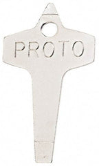 Proto - Key Ring Slotted Screwdriver - Round Shank, Gripless Handle - Americas Industrial Supply
