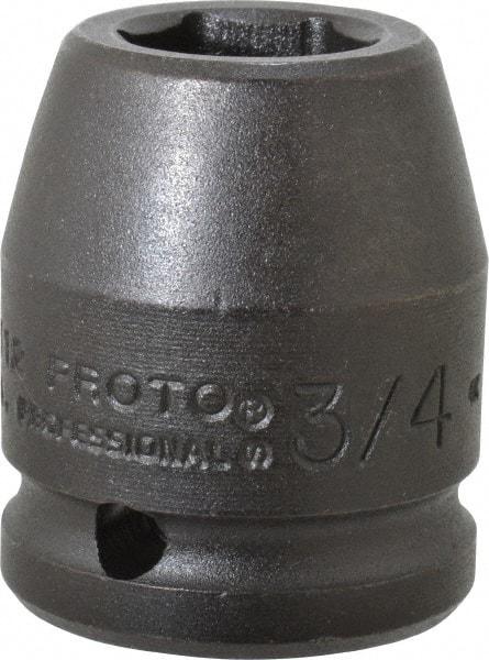 Proto - 3/4" Drive 3/4" Standard Impact Socket - 6 Points, 1-15/16" OAL - Americas Industrial Supply