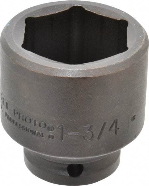Proto - 3/4" Drive 1-3/4" Standard Impact Socket - 6 Points, 2-5/8" OAL - Americas Industrial Supply