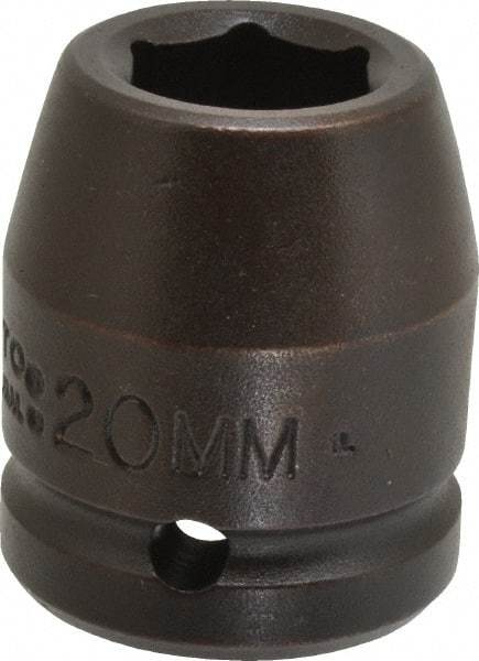 Proto - 3/4" Drive 20mm Standard Impact Socket - 6 Points, 1-59/64" OAL - Americas Industrial Supply