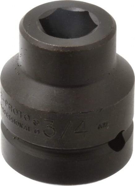 Proto - 1" Drive 3/4" Standard Impact Socket - 6 Points, 2-7/16" OAL - Americas Industrial Supply