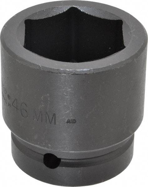 Proto - 1" Drive 46mm Standard Impact Socket - 6 Points, 2-51/64" OAL - Americas Industrial Supply