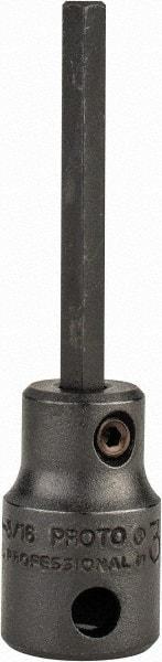 Proto - 3/8" Drive, 3/16" Impact Hex Bit Socket - 1-5/8" Bit Length, 2-23/32" OAL - Americas Industrial Supply