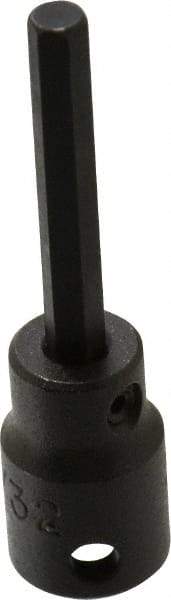 Proto - 3/8" Drive, 7/32" Impact Hex Bit Socket - 1-5/8" Bit Length, 2-23/32" OAL - Americas Industrial Supply